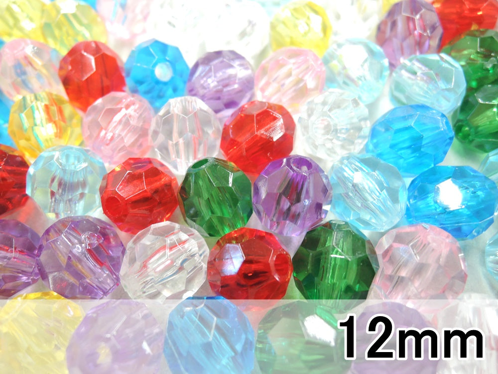 アクリル ビーズ デコレーション 240 アクリルビーズ(12mm/約50個入)【8色】 – 手芸マキ