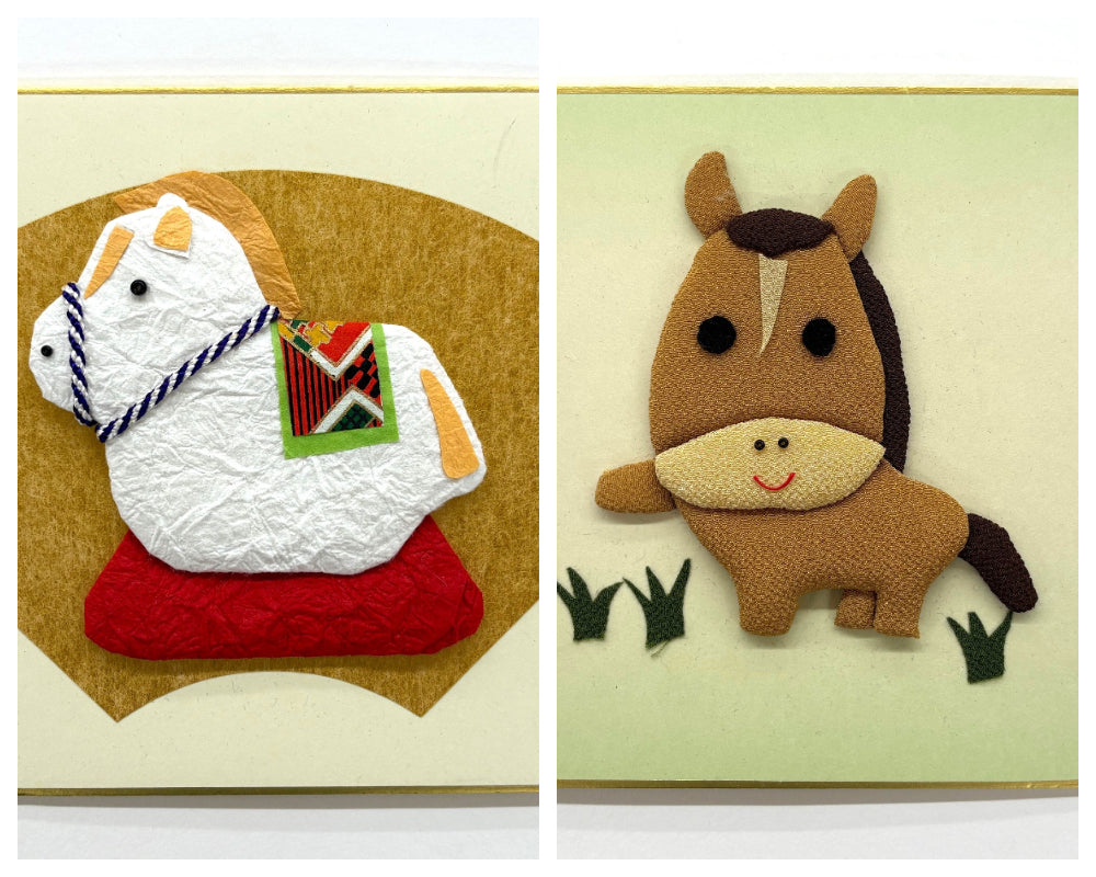 干支「午」ミニ色紙シリーズ【2種類】 – 手芸マキ