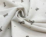 コーデュロイプリント (リボン&ドット柄／4色)【30cm以上10cm単位】