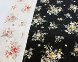 花柄プリント生地 (2色)【30cm以上10cm単位】