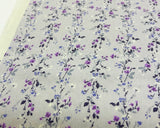 花柄プリント生地 (紫)【30cm以上10cm単位】