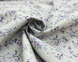 花柄プリント生地 (紫)【30cm以上10cm単位】