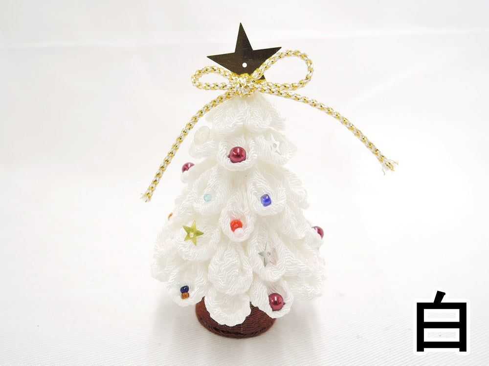 ちりめん手芸 つまみ細工 クリスマスツリー【レターパック不可